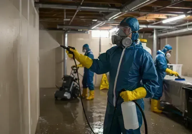 Basement Sanitization and Antimicrobial Treatment process in Harwood Heights, IL